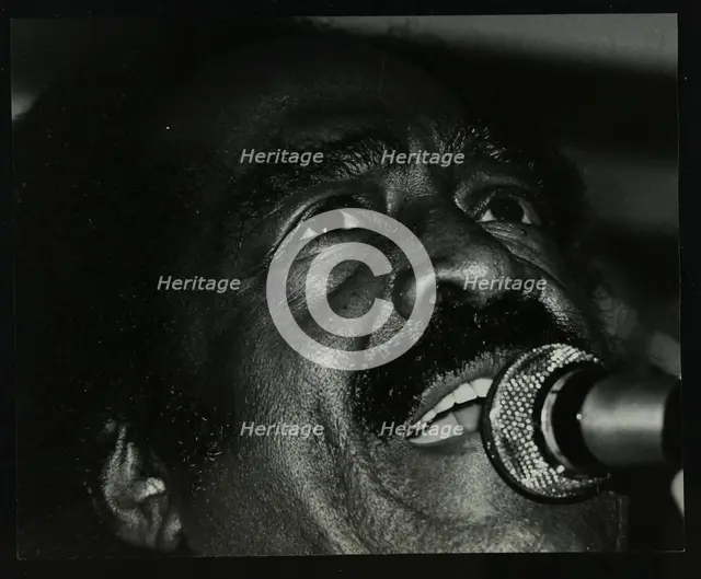American jump blues singer Jimmy Witherspoon performing at The Bell, Codicote, Hertfordshire, 1981. Creator: Denis Williams.