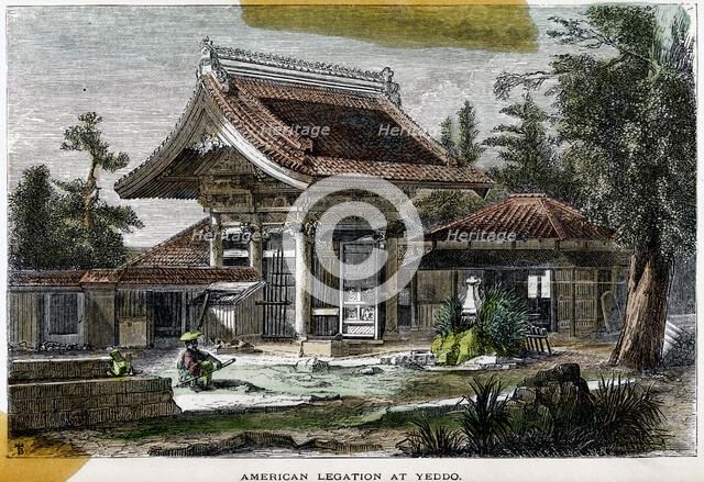 American legation at Yeddo (Edo), Japan, 19th century. Artist: Richardson