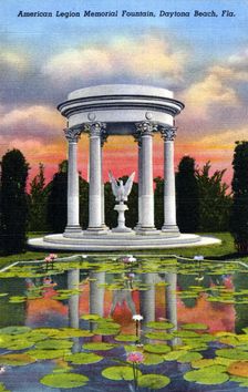 American Legion Memorial Fountain, Daytona Beach, Florida, USA