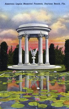 American Legion Memorial Fountain, Daytona Beach, Florida, USA