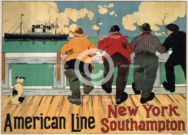 American Line, 1900. Artist: Cassiers, Henri (1858-1944)
