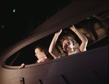 American mothers and sisters, like these women at the Douglas Aircraft..., Long Beach, Calif. , 1942 Creator: Alfred T Palmer