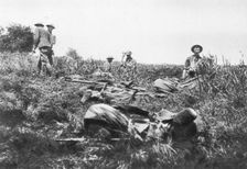 American marines digging trenches, Lucy-le-Bocage, France, 1 June, 1918