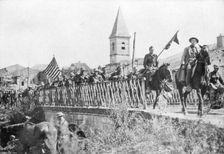 American soldiers entering the village of Nonsard, near Saint-Mihiel, France, 12-15 September 1918