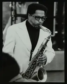 American saxophonist Illinois Jacquet playing at the Capital Radio Jazz Festival, London, 1979. Creator: Denis Williams