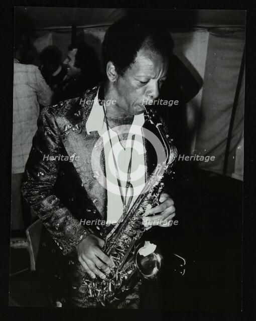 American saxophonist Ornette Coleman playing at the Bracknell Jazz Festival, Berkshire, 1978. Artist: Denis Williams