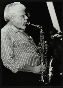 American saxophonist Lanny Morgan playing at The Fairway, Welwyn Garden City, Hertfordshire, 1992. Creator: Denis Williams