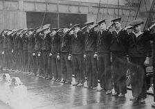 American sailors salute King George, 1917. Creator: Bain News Service