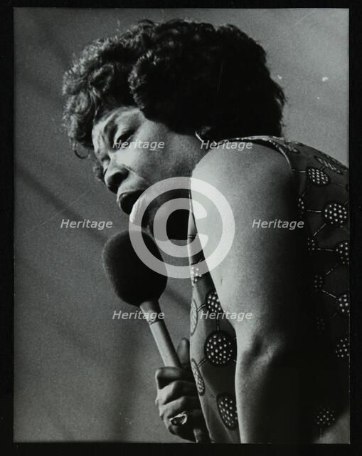 American singer Sarah Vaughan at the Capital Radio Jazz Festival, Knebworth, Hertfordshire, 1981. Artist: Denis Williams
