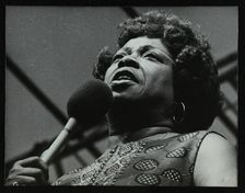 American singer Sarah Vaughan at the Capital Radio Jazz Festival, Knebworth, Hertfordshire, 1981. Artist: Denis Williams