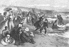 American Sketches - Bathing at Long Branch, New York 1875. Artist: W Hollidge