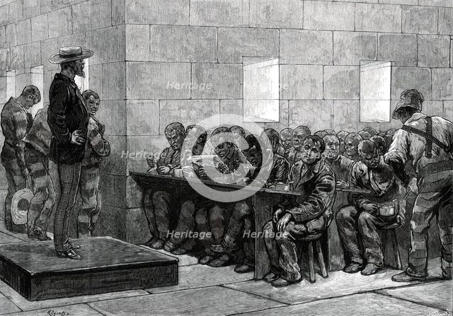 American Sketches: Blackwell's Island Penitentiary, New York - Dining-Room, 1876. Creator: Unknown.