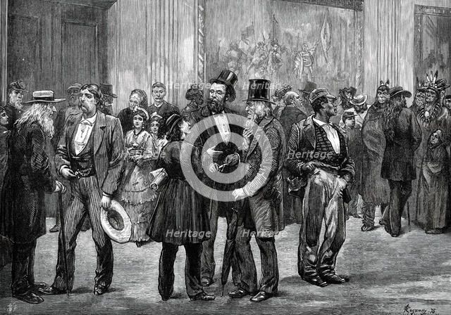 American Sketches: scene in the Rotunda, Washington, 1876. Creator: Felix Elie Regamey.