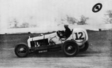 American Speedway Racing - Jack Ericson, turning on three wheels, 1937
