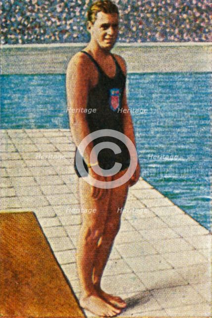 American swimmer Johnny Weissmuller, 1928. Creator: Unknown.