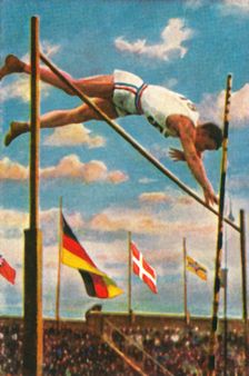 American pole-vaulter Sabin Carr, 1928. Creator: Unknown