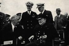 American President and British Premier 14 August 1941, (1945). Creator: Unknown