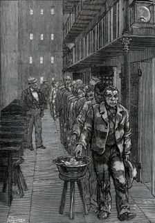 American Prison Life, Blackwell's Island, New York: Dinner-Time, 1876. Creator: Unknown