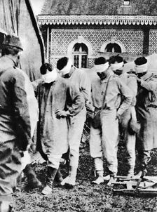 American prisoners of war, victims of German gas attacks, World War I, 1918