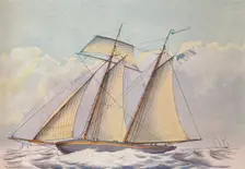 American Topsail Schooner 1825. Artist: John Rogers