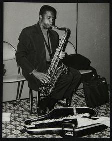 American tenor saxophonist Rickey Woodard at The Fairway, Welwyn Garden City, Hertfordshire, 1996. Creator: Denis Williams