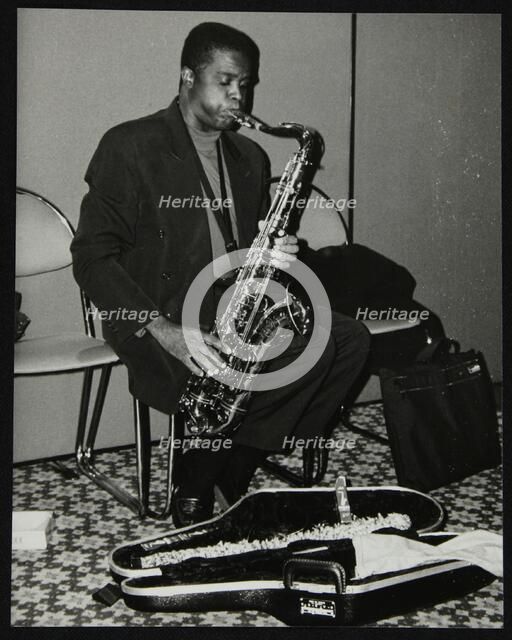 American tenor saxophonist Rickey Woodard at The Fairway, Welwyn Garden City, Hertfordshire, 1996. Artist: Denis Williams