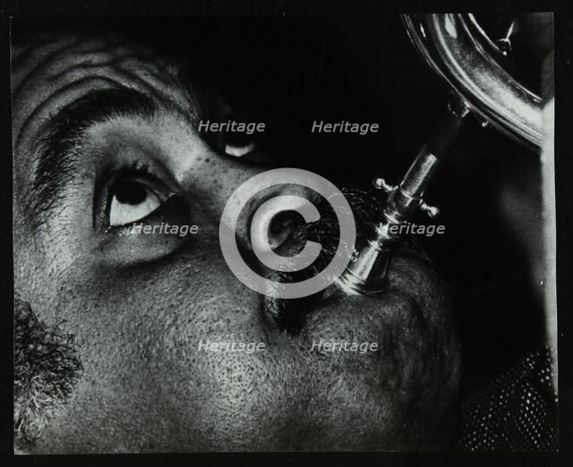 American trumpet and flugelhorn player Art Farmer at The Bell, Codicote, Hertfordshire, 1983. Artist: Denis Williams