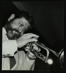 American trumpeter Bobby Shew playing at The Bell, Codicote, Hertfordshire, 19 May 1985. Creator: Denis Williams