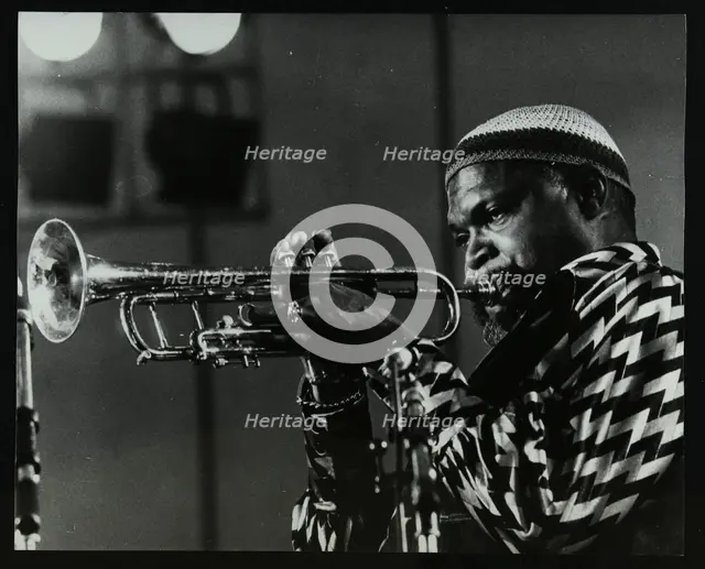 American trumpeter Ted Curson playing at the Bracknell Jazz Festival, Berkshire, 1983. Creator: Denis Williams.