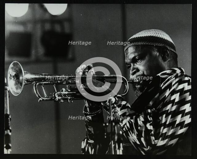 American trumpeter Ted Curson playing at the Bracknell Jazz Festival, Berkshire, 1983. Artist: Denis Williams