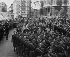 American Troops Marching Through London, 1942. Creator: British Pathe Ltd