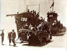 American troops disembark, Invasion of Sicily, July 1943. Creator: Unknown