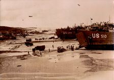 American troops disembark, Normandy, 6th June 1944. Creator: Unknown