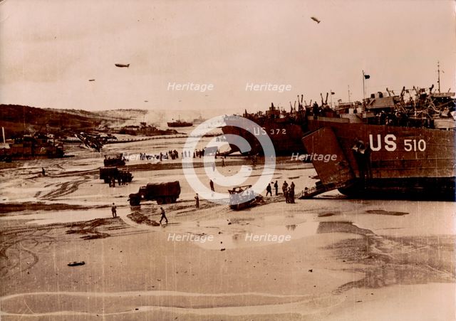 American troops disembark, Normandy, 6th June 1944. Creator: Unknown.