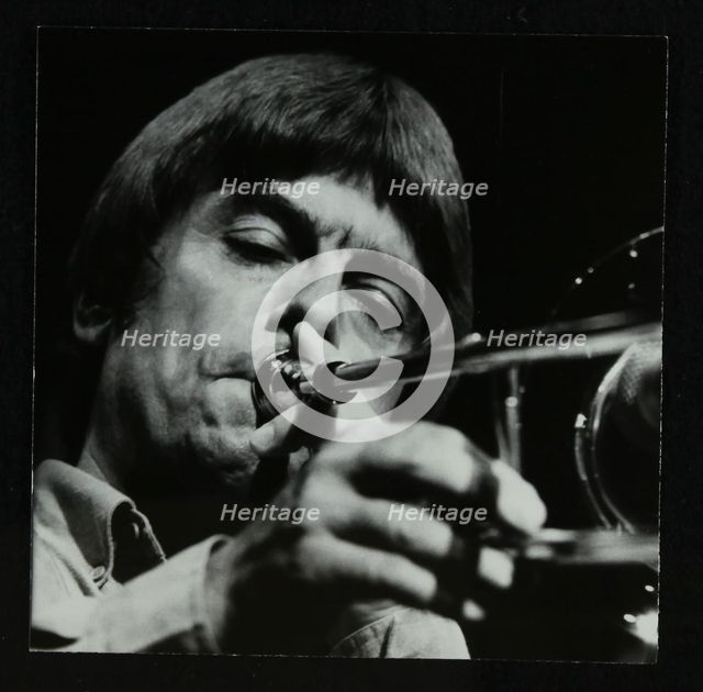 American trombonist Bill Watrous playing at the Forum Theatre, Hatfield, Hertfordshire, 1982. Artist: Denis Williams