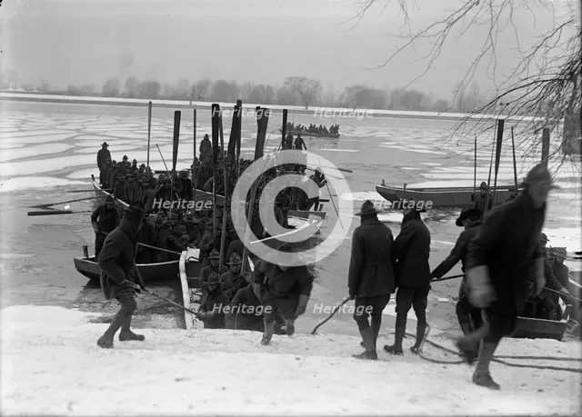 American University Training Camp - Engineers From Training Camp On Potomac, 1917. Creator: Harris & Ewing.
