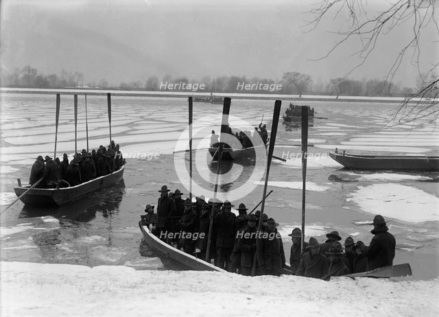 American University Training Camp - Engineers From Training Camp On Potomac, 1917. Creator: Harris & Ewing.