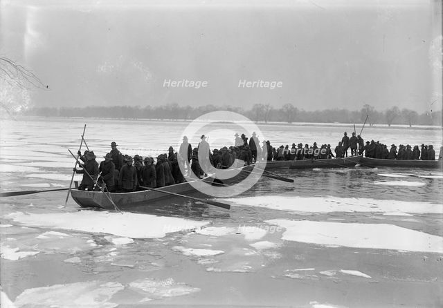 American University Training Camp - Engineers From Training Camp On Potomac, 1917. Creator: Harris & Ewing.