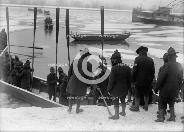 American University Training Camp - Engineers From Training Camp On Potomac, 1917. Creator: Harris & Ewing.