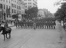 American University Training Camp - Unit From Training Camp Marching Through City, 1917. Creator: Harris & Ewing