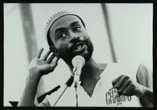 American vocalist Bobby McFerrin at the Bracknell Jazz Festival, 1983. Creator: Denis Williams