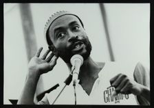 American vocalist Bobby McFerrin at the Bracknell Jazz Festival, 1983. Creator: Denis Williams