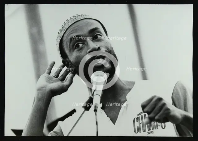 American vocalist Bobby McFerrin at the Bracknell Jazz Festival, 1983. Creator: Denis Williams.