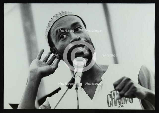 American vocalist Bobby McFerrin at the Bracknell Jazz Festival, 1983. Artist: Denis Williams