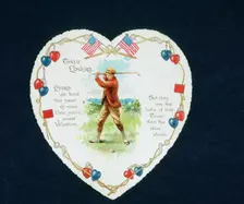 American Valentine card with a golfing theme, 1910. Creator: Unknown