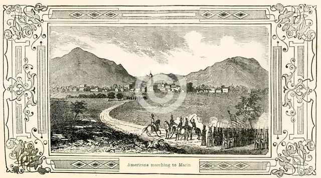 'Americans marching to Marin', 1849. Creator: Unknown.