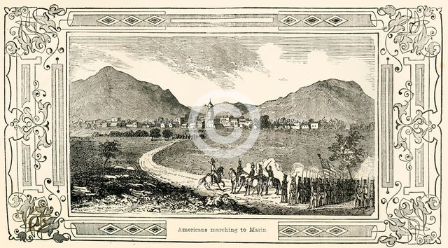 'Americans marching to Marin', 1849. Creator: Unknown.