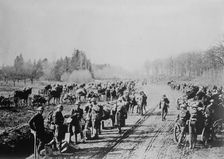 Americans going to front, Feb 1918. Creator: Bain News Service