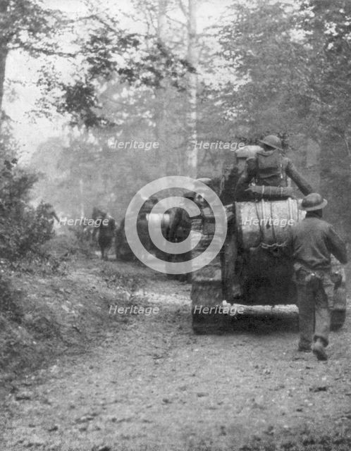 Americans preparing for the attack on the Argonne Forest, Verdun, France, September, 1918. Artist: Unknown