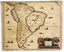 Americae pars Meridionalis, Amsterdam, c. 1640. Creator: Hondius, Henrici (siglo XVII)